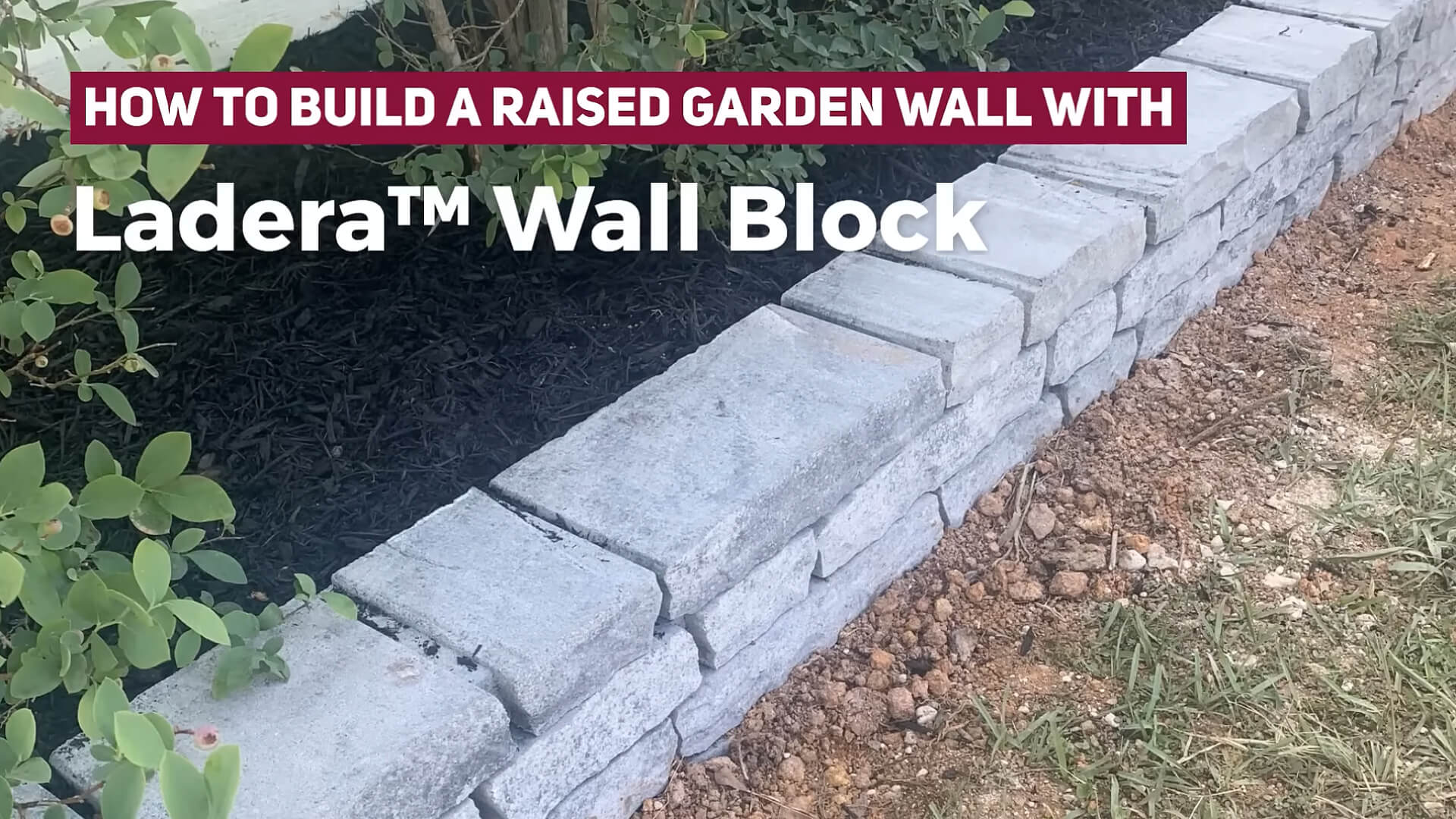How To Build A Raised Garden Wall With Ladera Retaining Wall Block