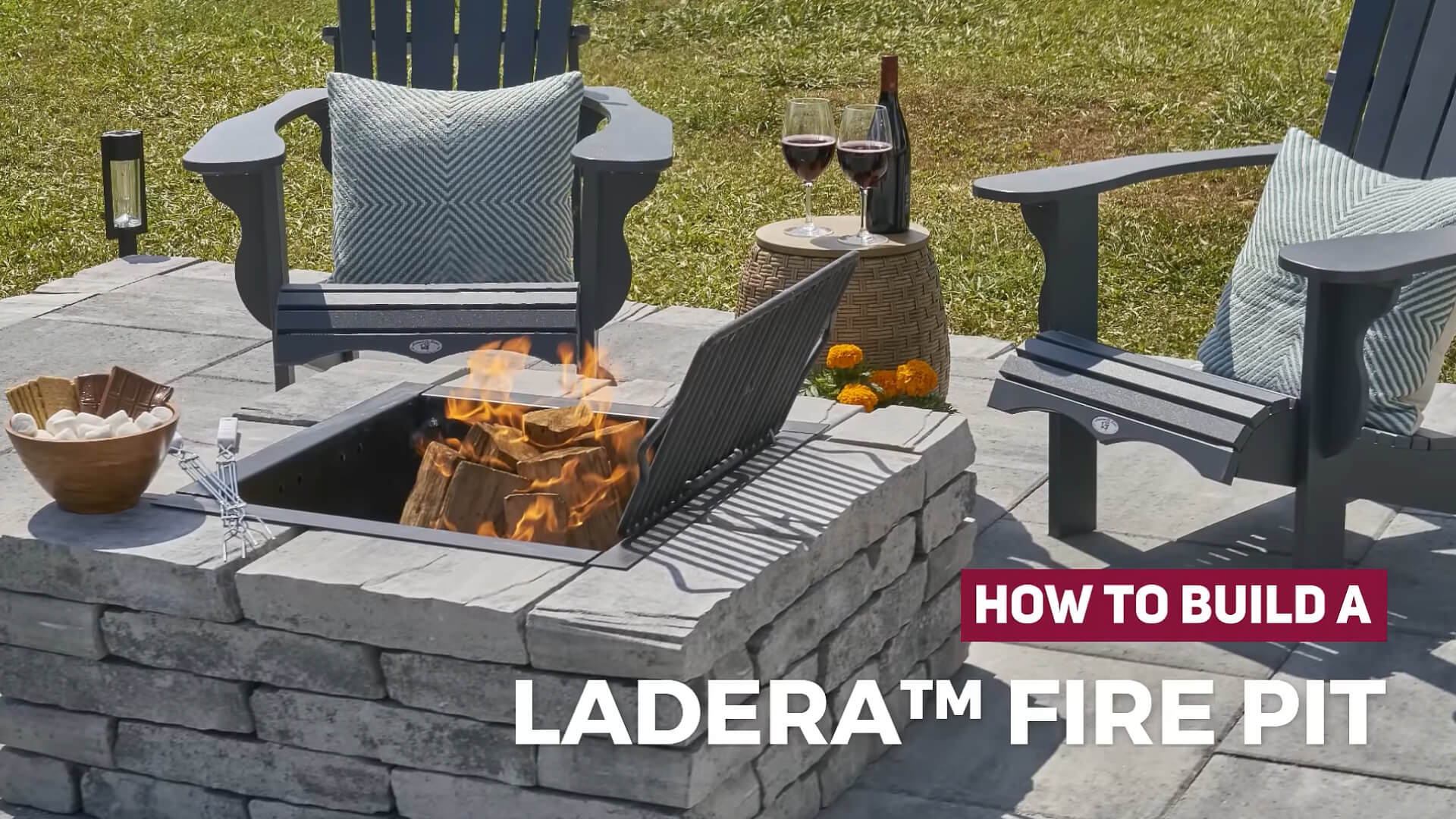 How to Build a Square Fire Pit with Ladera Wall Blocks